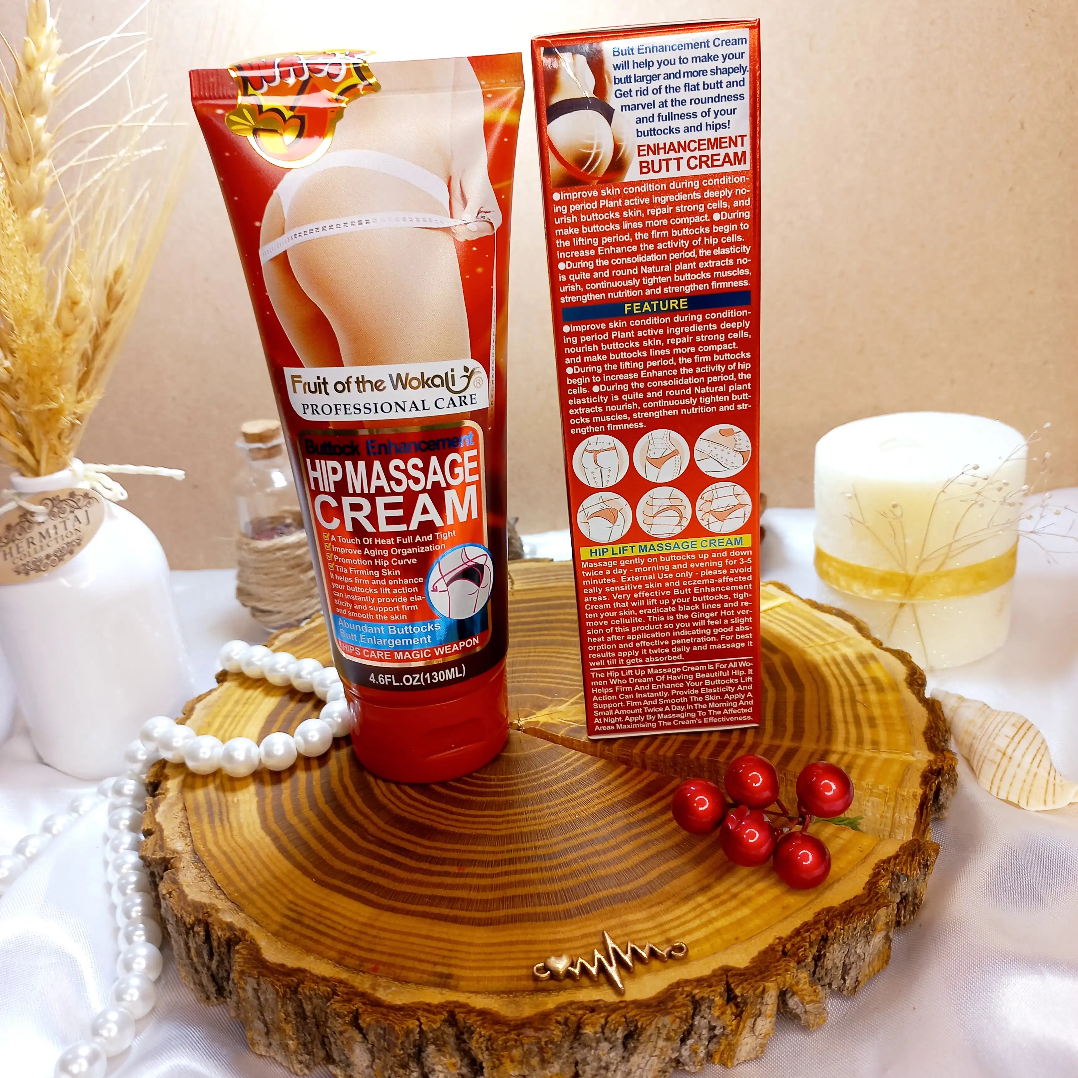 کرم ماساژ و افزایش سایز باسن وکالی WOKALI