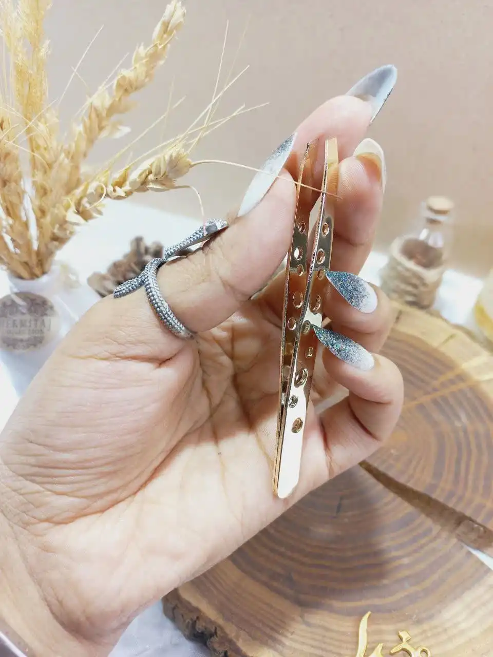 موچین استیل انبری مدل سوراخ دار FANG ZI ZI