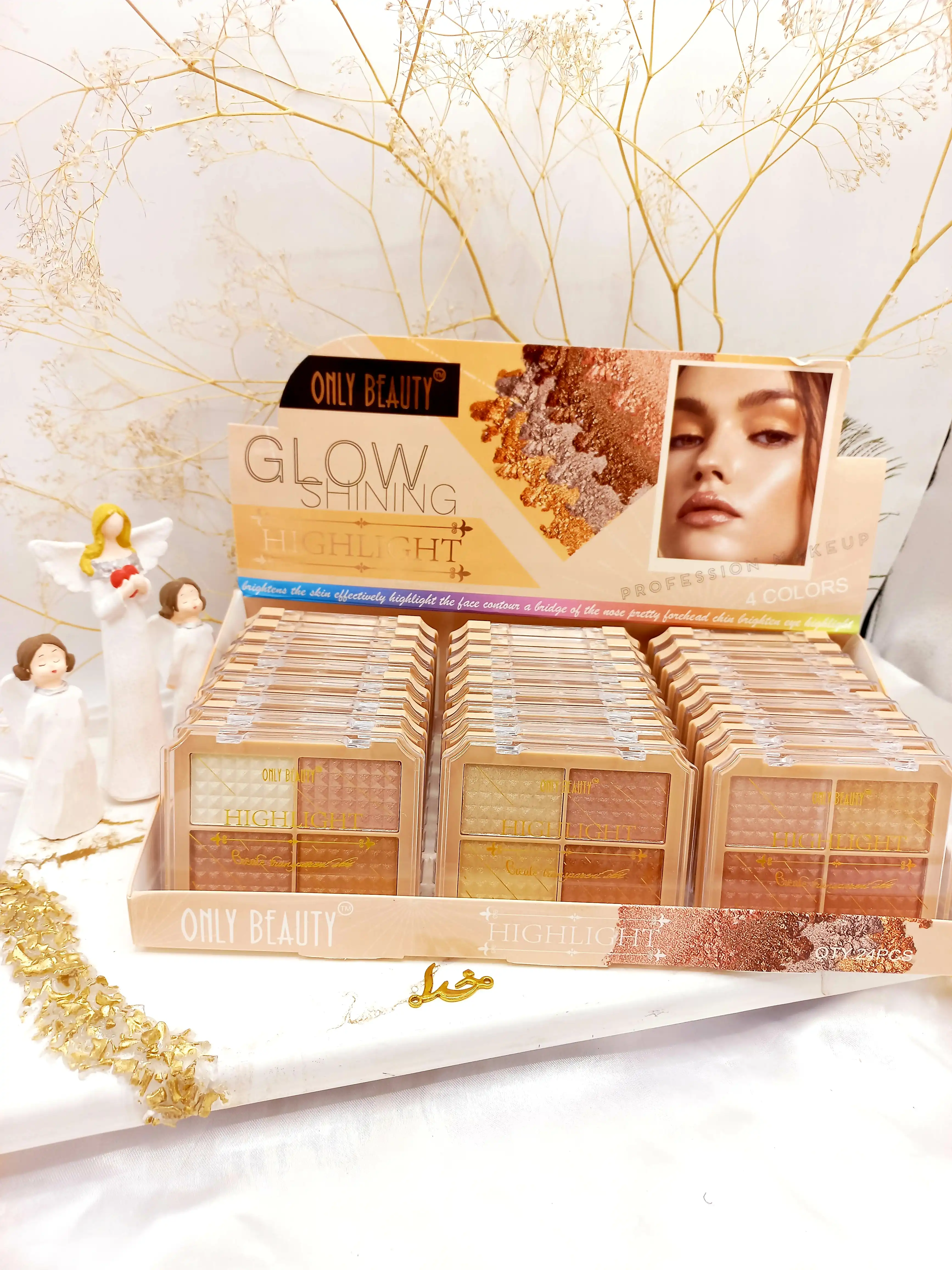 هایلایتر پر طرفدار چهار رنگ ONLY BEAUTY کد es1555