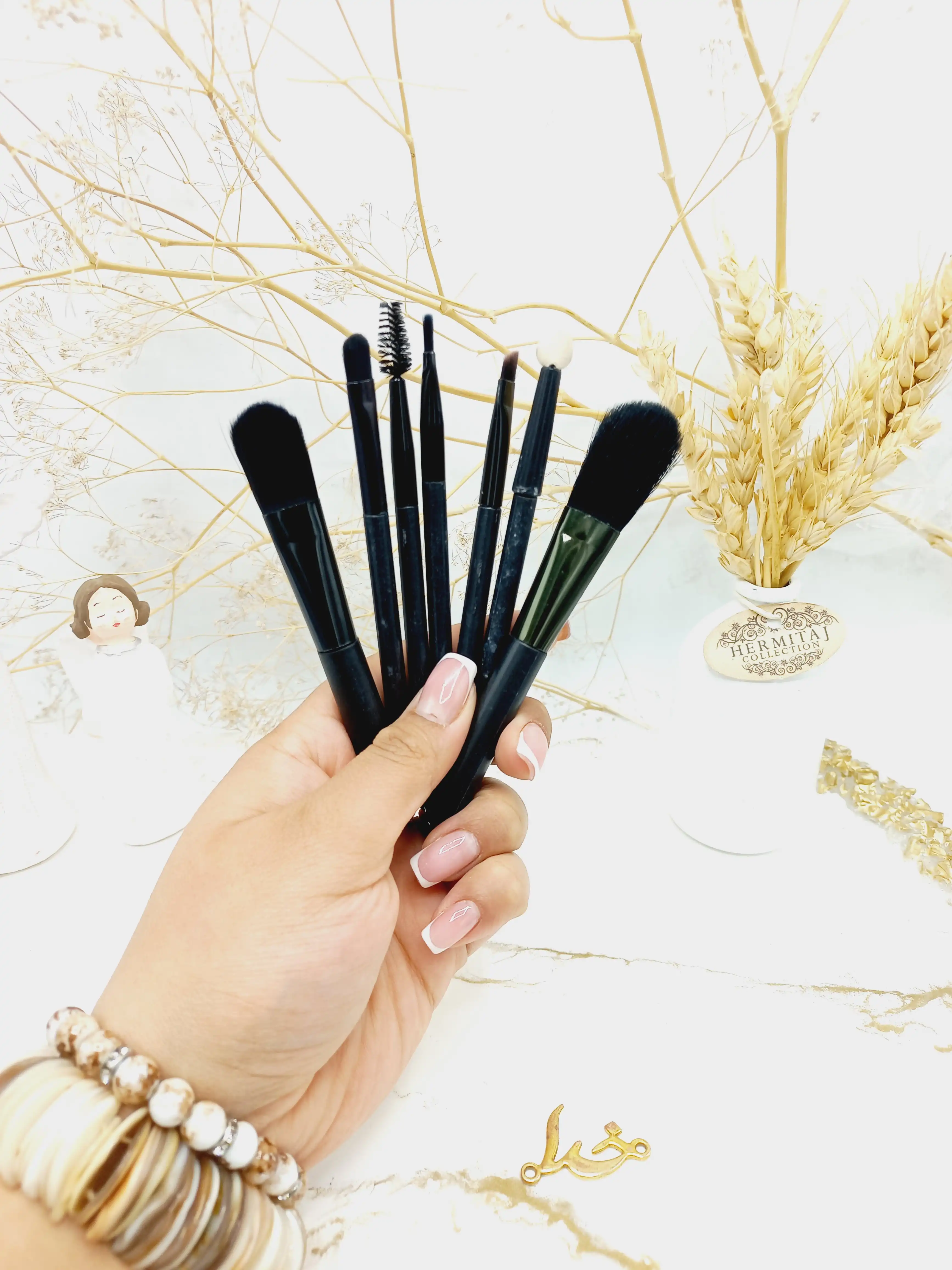 ست براش هفت تیکه مشکی هلو کیتی Hello kitty