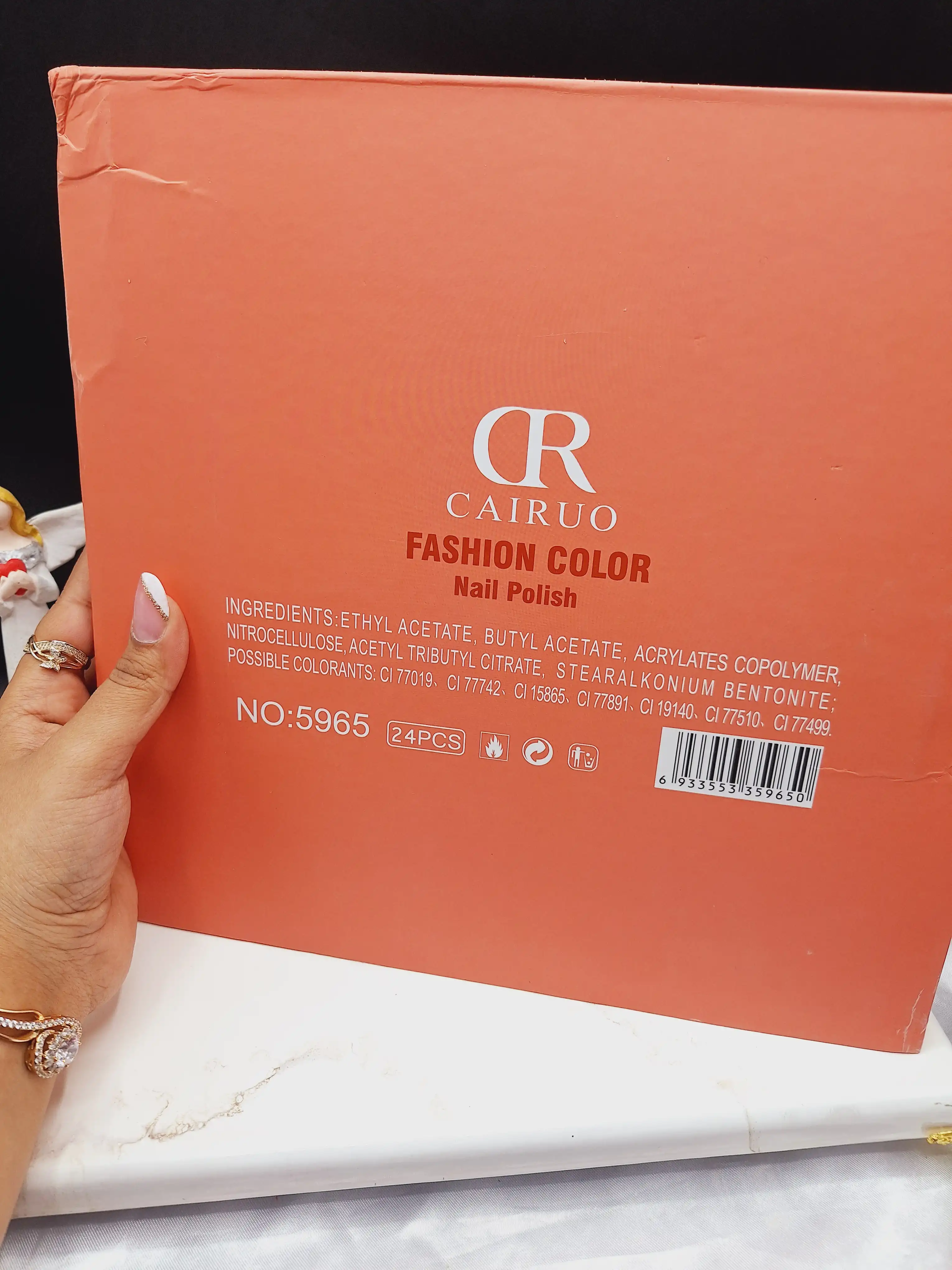لاک ناخن زیبای طرح مهر انگشت CAIRUO کد 5965