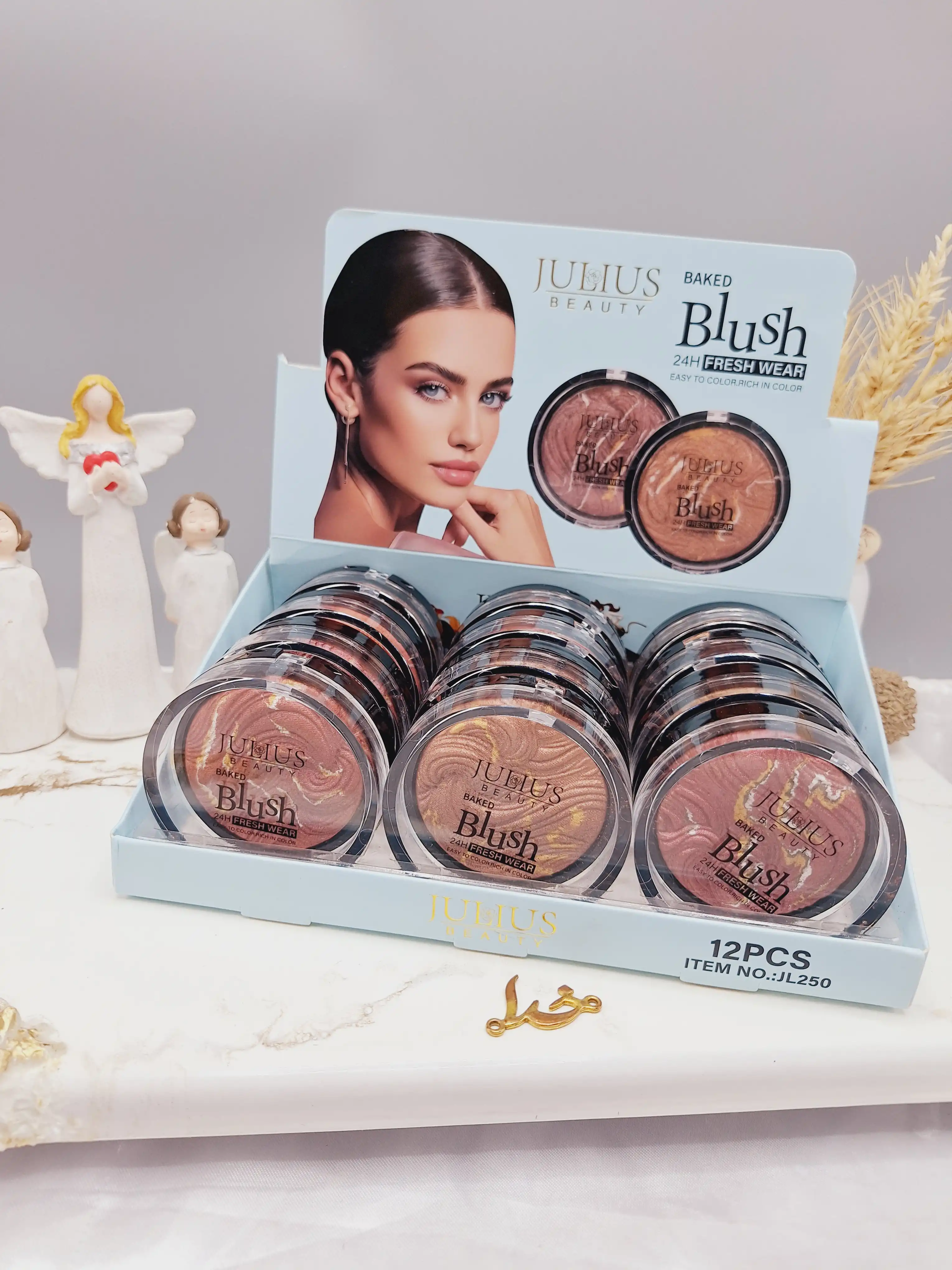 رژ گونه پودری سنگی برند جولیوس JULIUS کد JL250