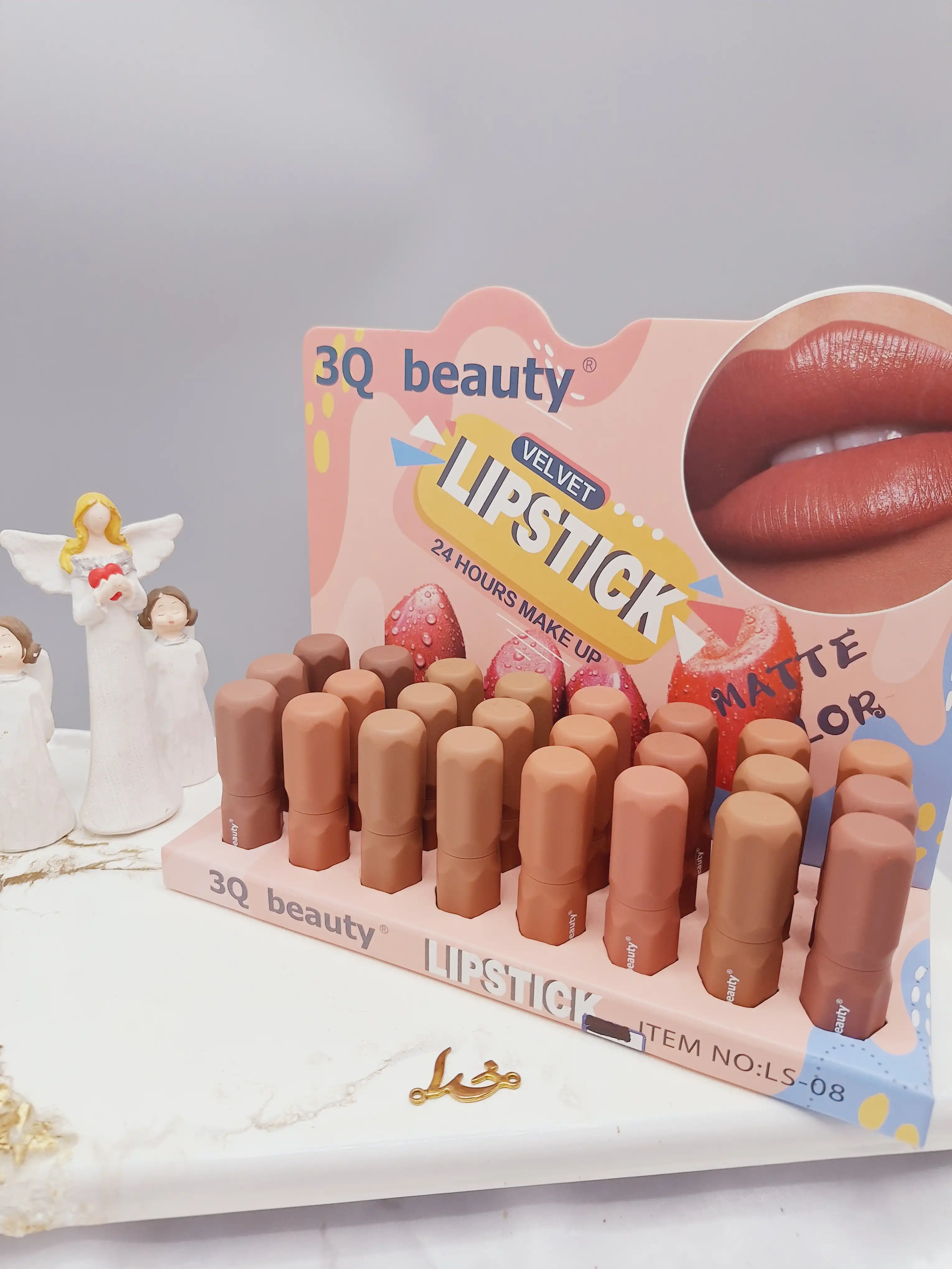پک 8تایی رژ جامد پرطرفدار برند 3Q beauty کد LS_145