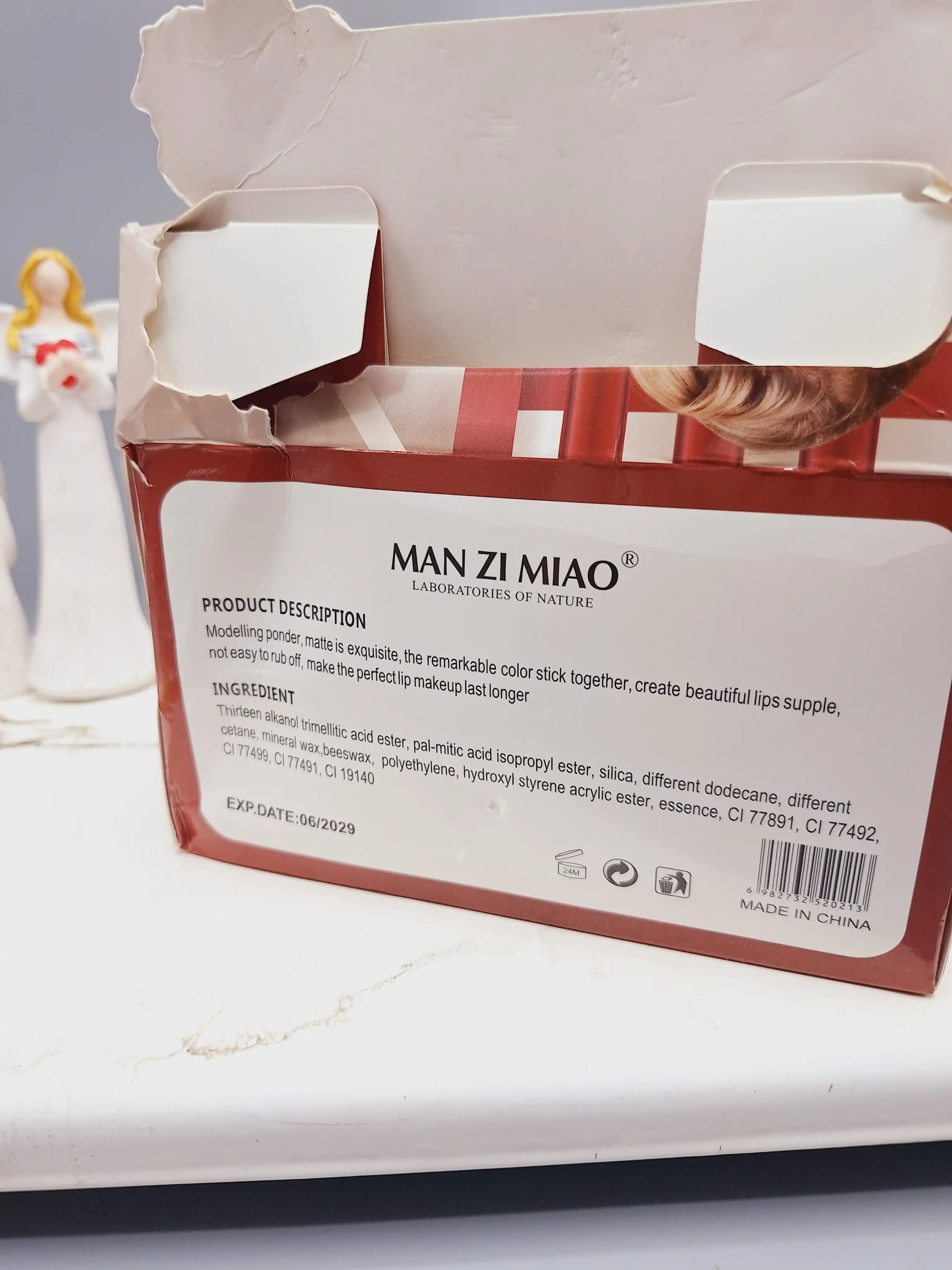 تینت لب شرابی شامپاینی ‏MANZI MIAO‏ کد LC021C