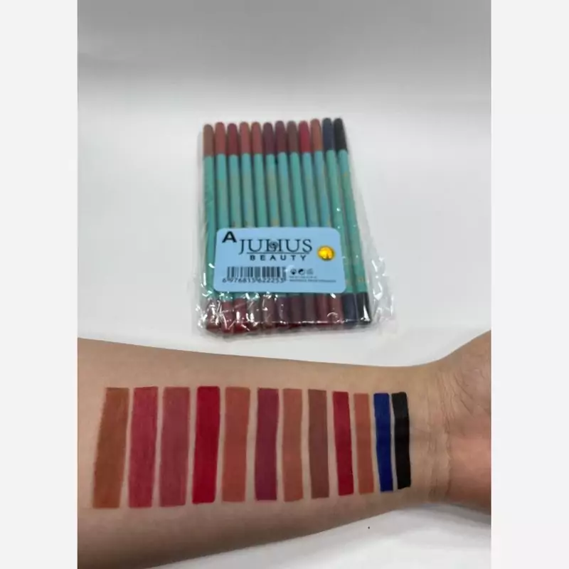 پک 12 تایی خط لب جولیوس بیوتی JULIUS BEAUTY کد 2253