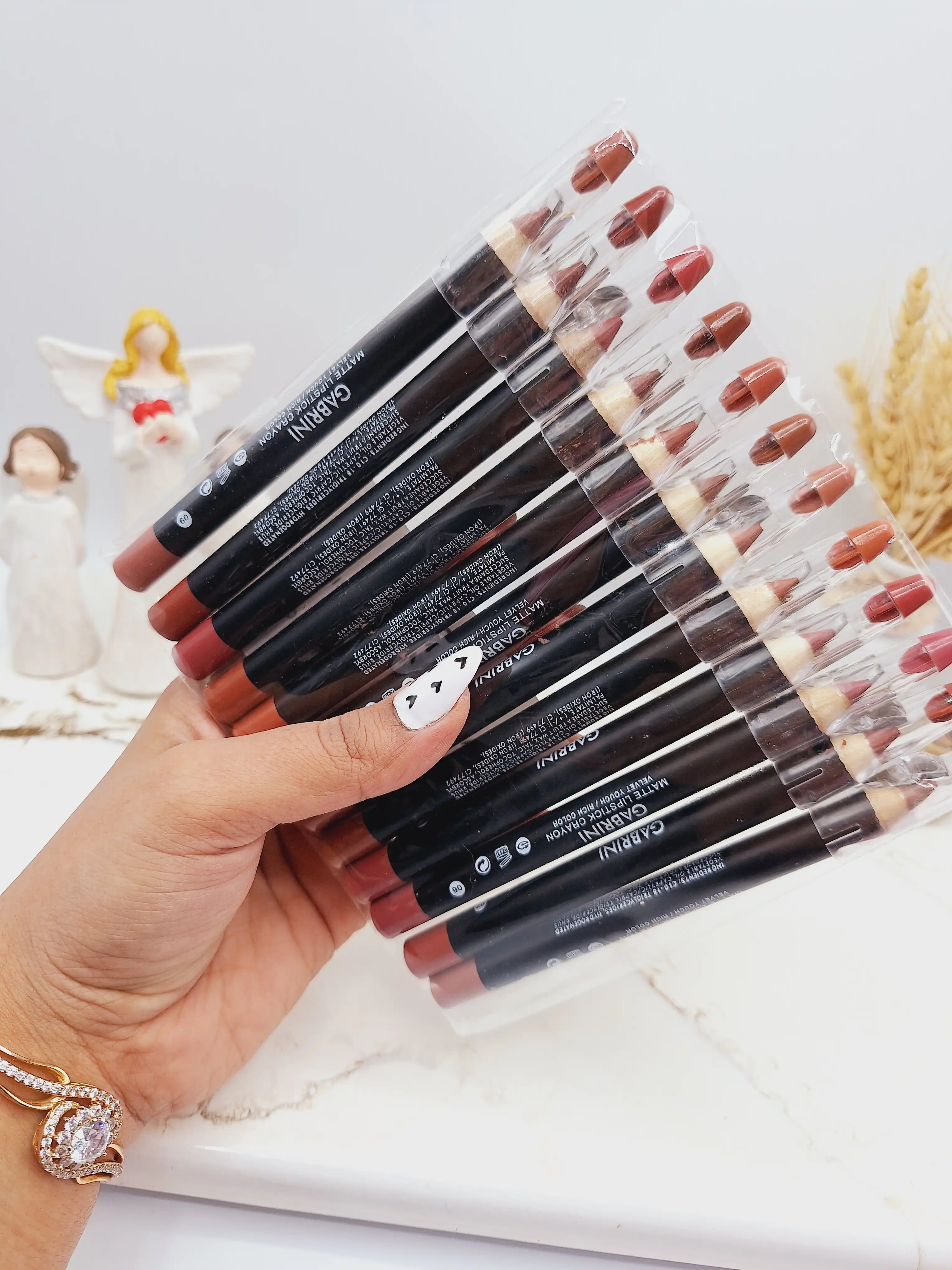 پک رژ مدادی 12 عددی ( تراش دار ) گابرینی کد5889