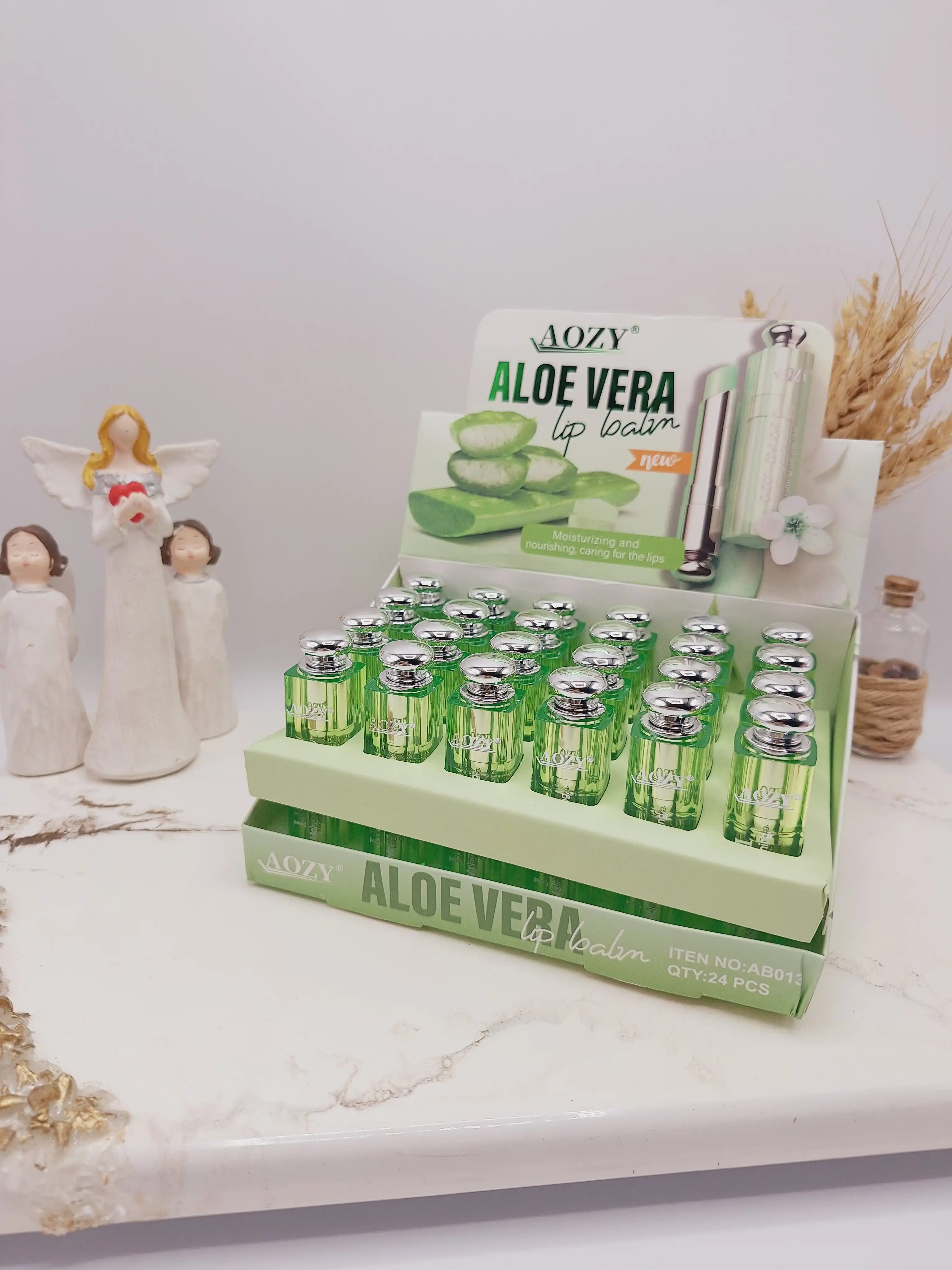 بالم لب حرارتی پرنسسی آلوئه ورا برند AOZY کد AB013