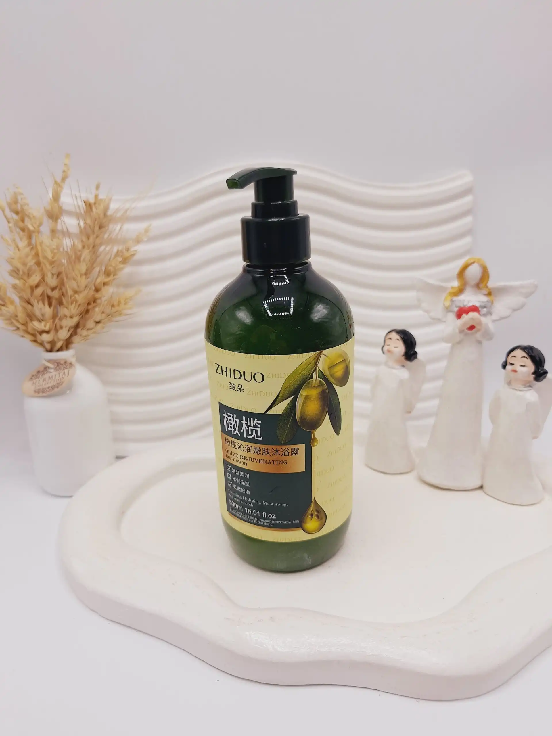 شامپو بدن طراوت بخش دونگشو حاوی روغن زیتون جوانکننده پوست ZHIDUO کد 84524