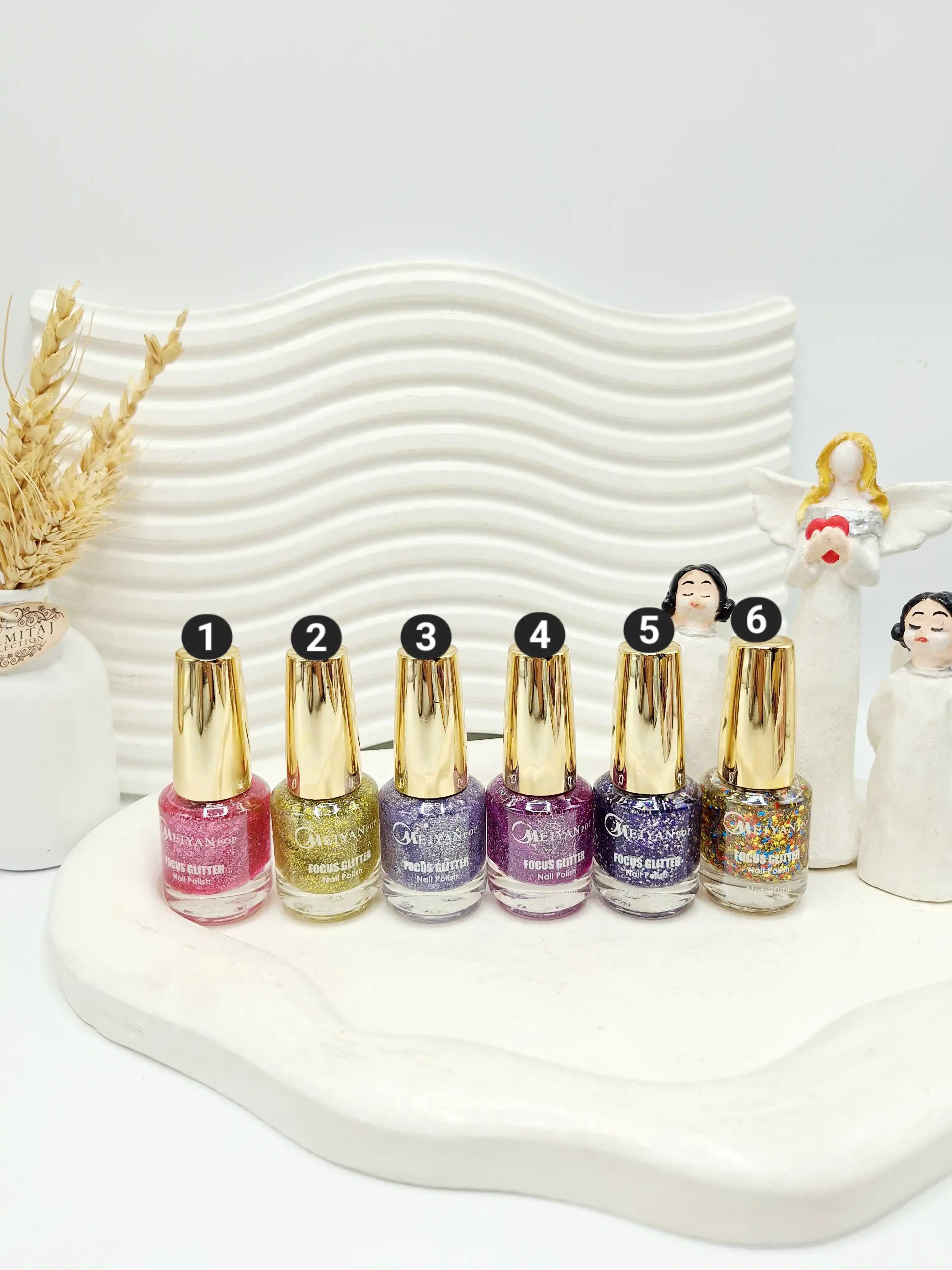 لاک ناخن شاین دار برند FOCUS GLITTER کد 0172