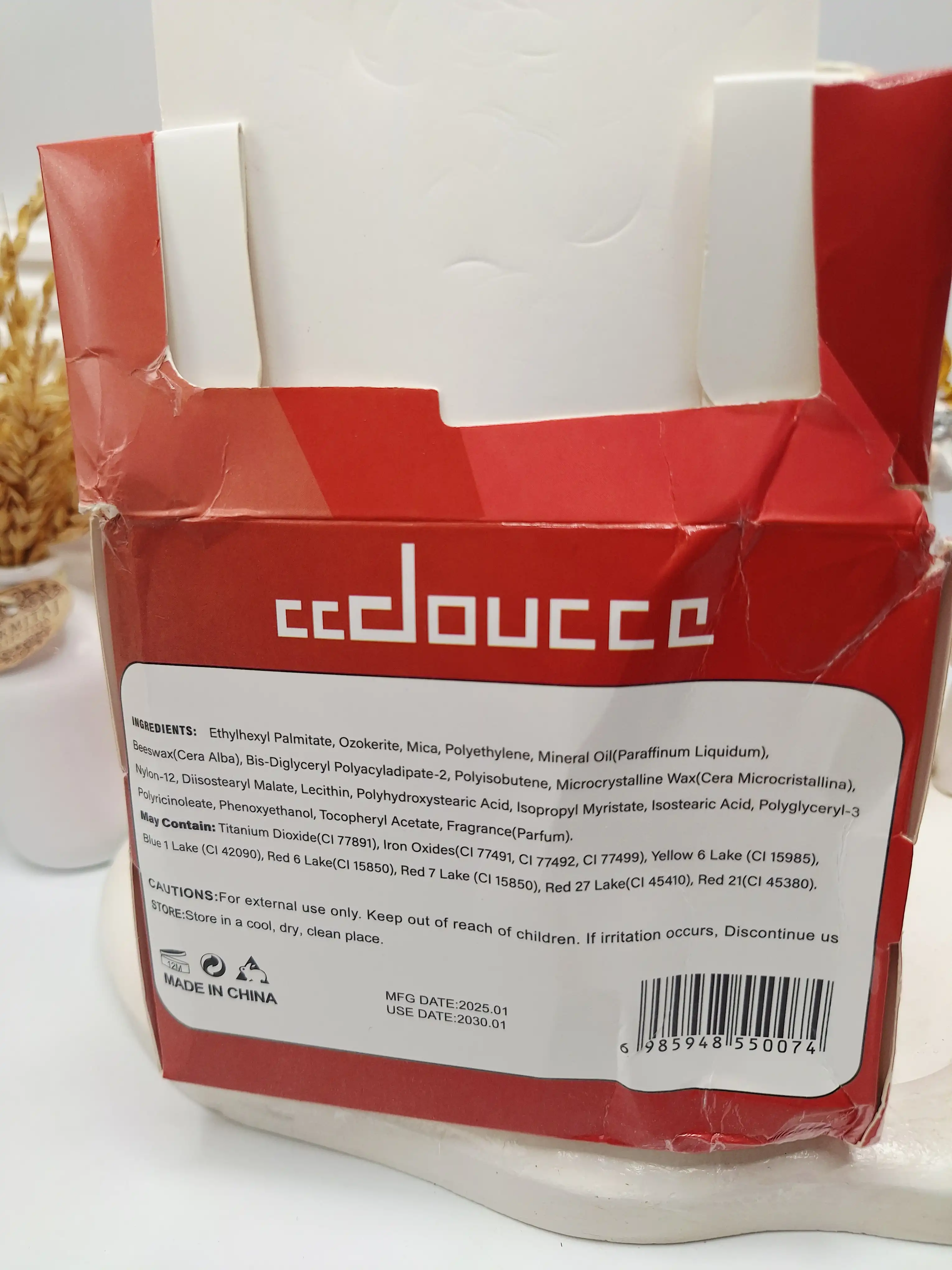 رژلب نرم پیچی ۲۴ ساعته تکی برند Eccloucce کد 0074