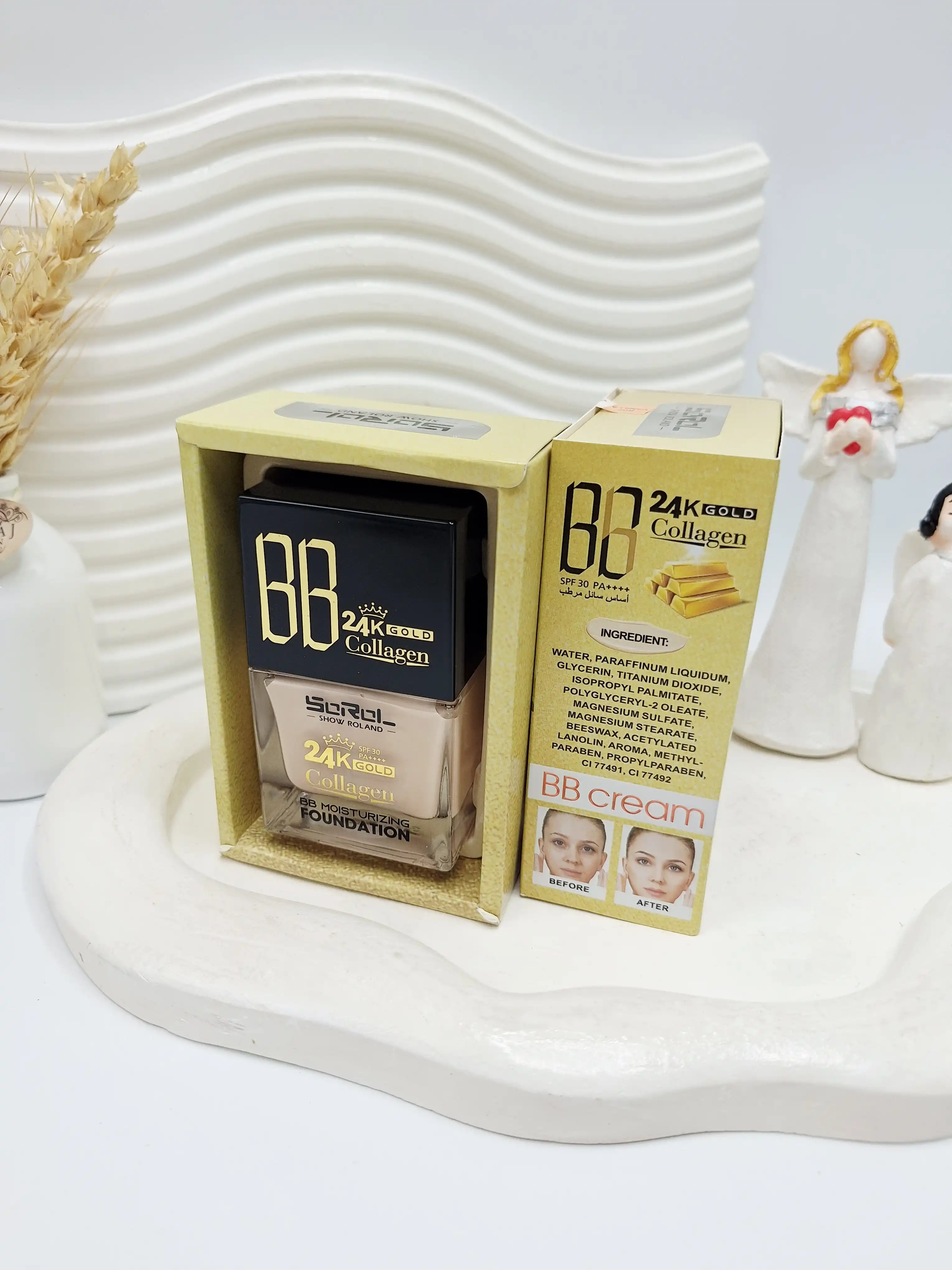 بی‌بی چندکاره کلاژن سبک spf30 با پوشانندگی یکدست برند SOROL کد 1864