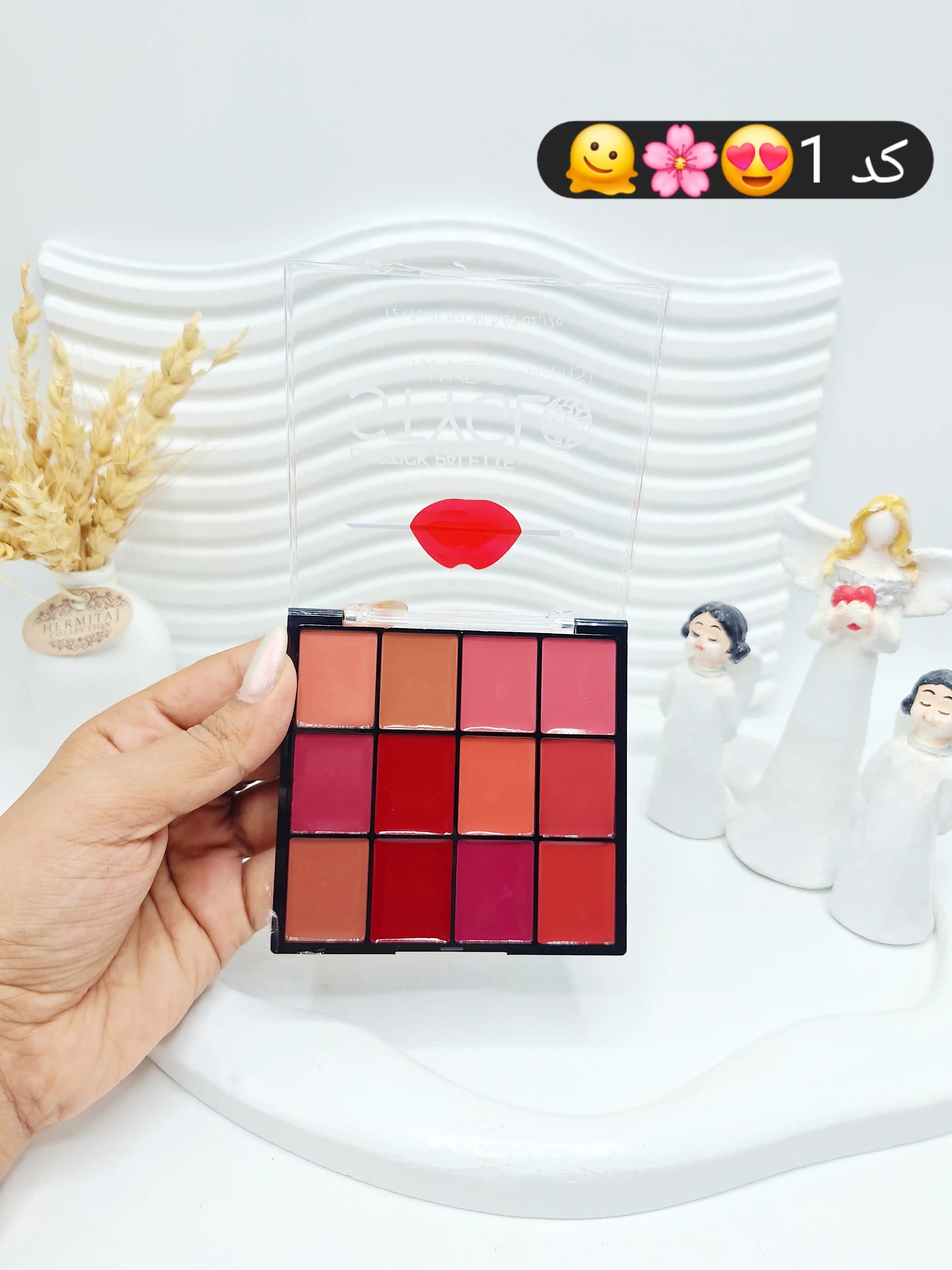 پالت رژ لب 12 تایی خوش رنگ برند STYGLO کد 1302