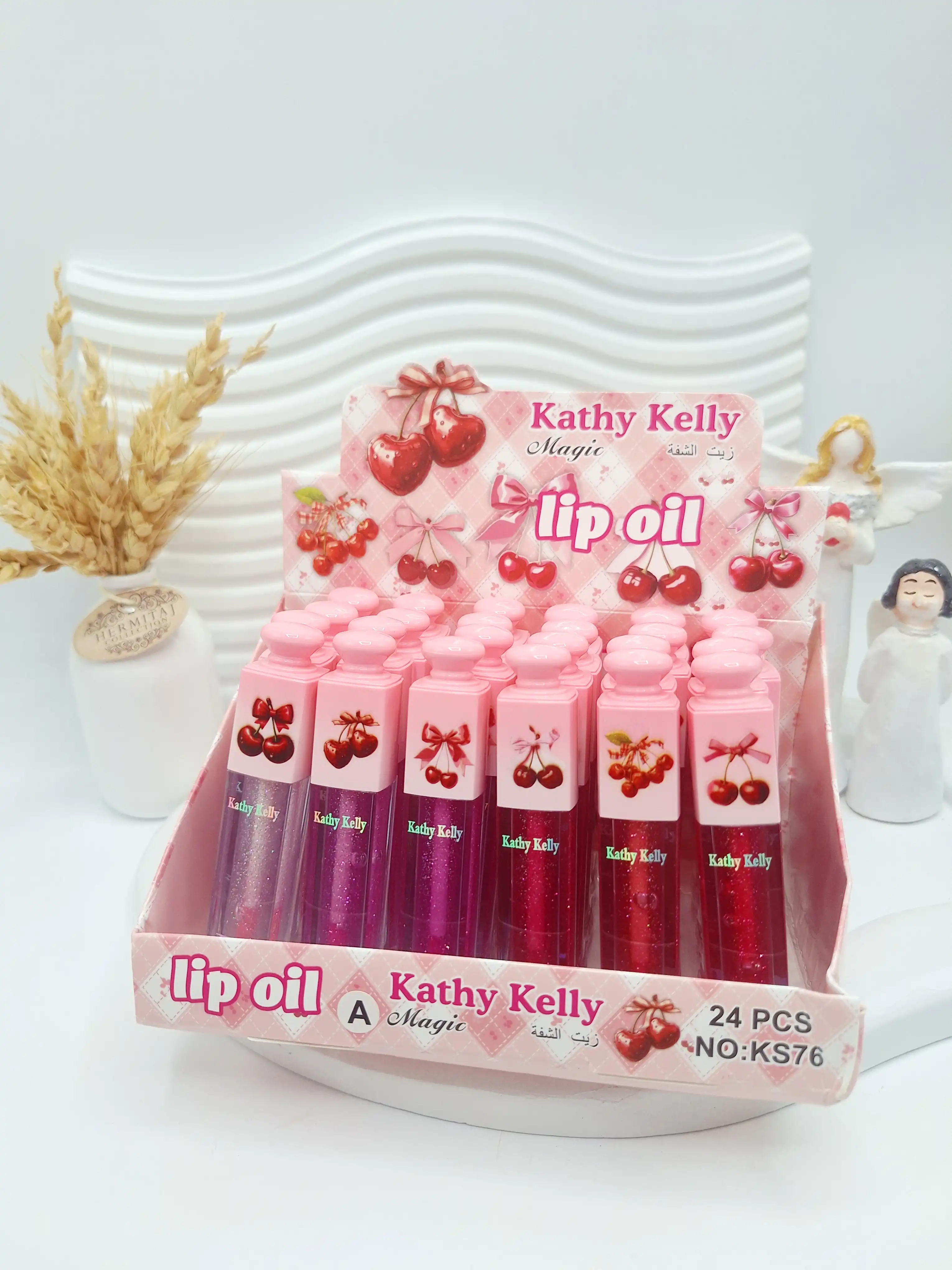 لیپ اویل شاین دار آلبالویی کیوت برند Kathy Kelly کد 0769