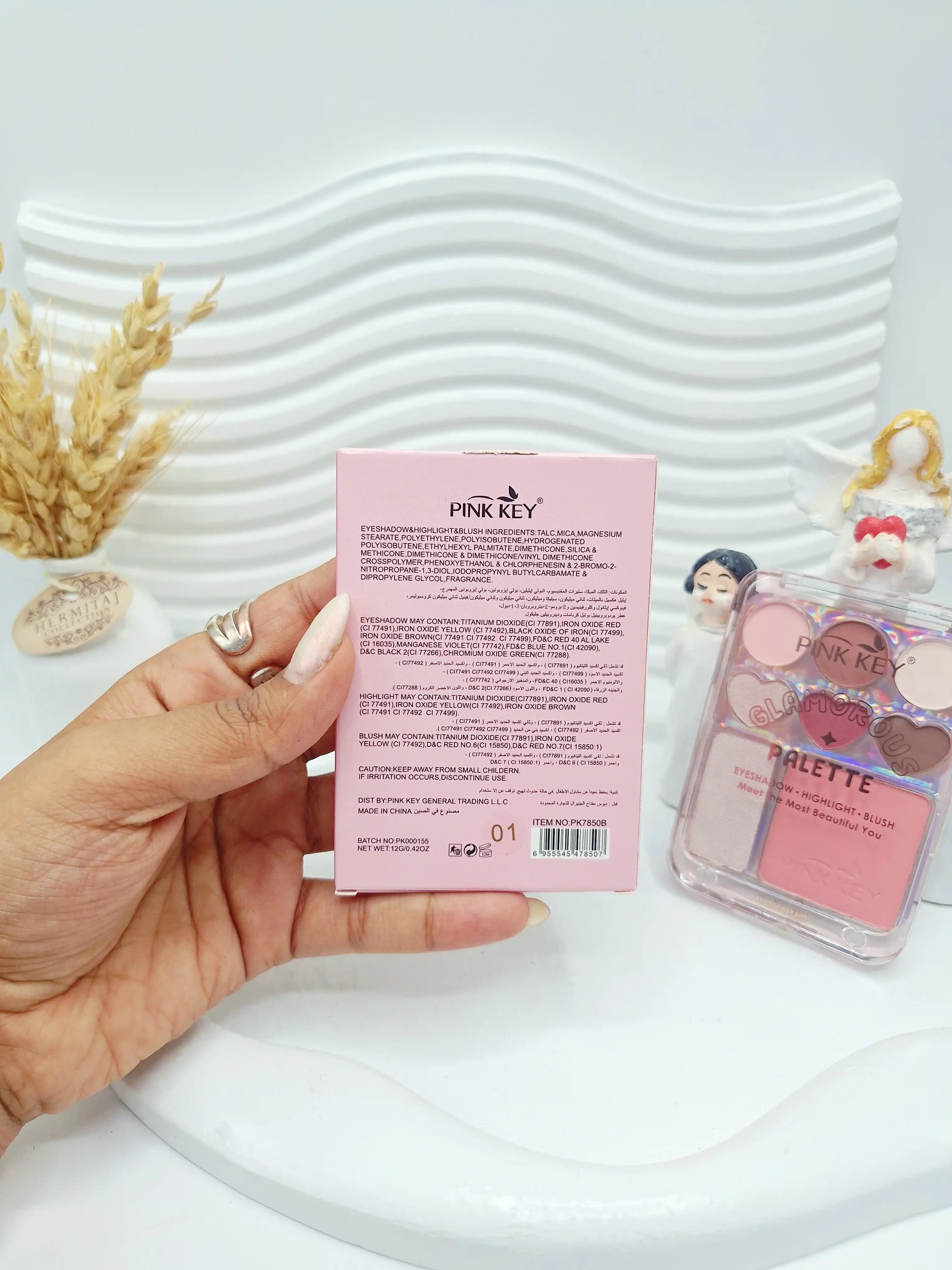 پالت سایه 8 رنگ برند PINK KEY کد 7850